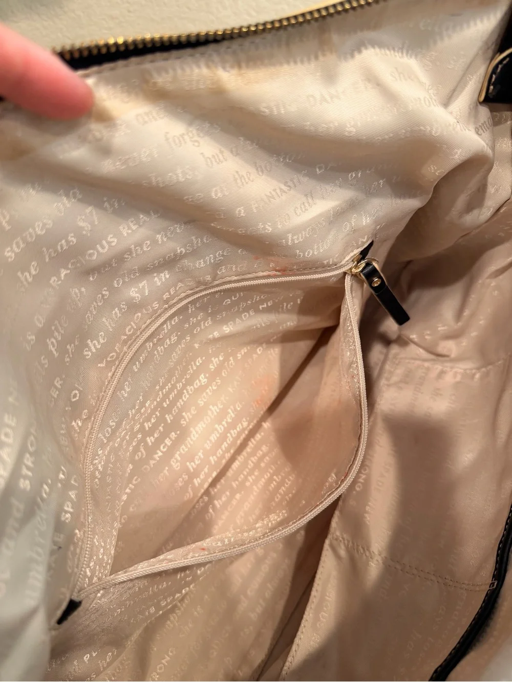 Kate Spade Black Leather Two-Way Bag